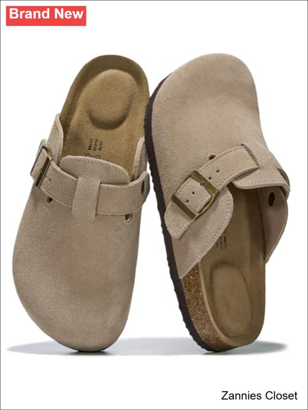 ✨ Project Cloud Genuine Leather Slip-On Clogs for Women Cork Footbed Mules